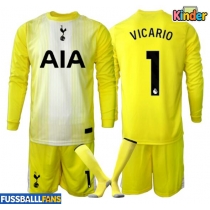 Tottenham Hotspur Guglielmo Vicario #1 Torwart 3rd trikot Kinder 2025-26 Langarm (+ Kurze Hosen)